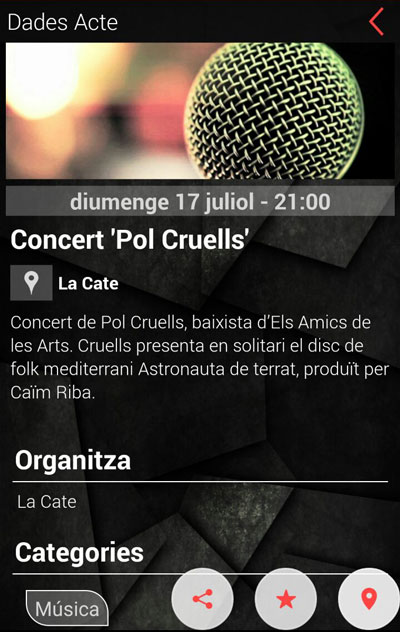 Android App : Datos acto